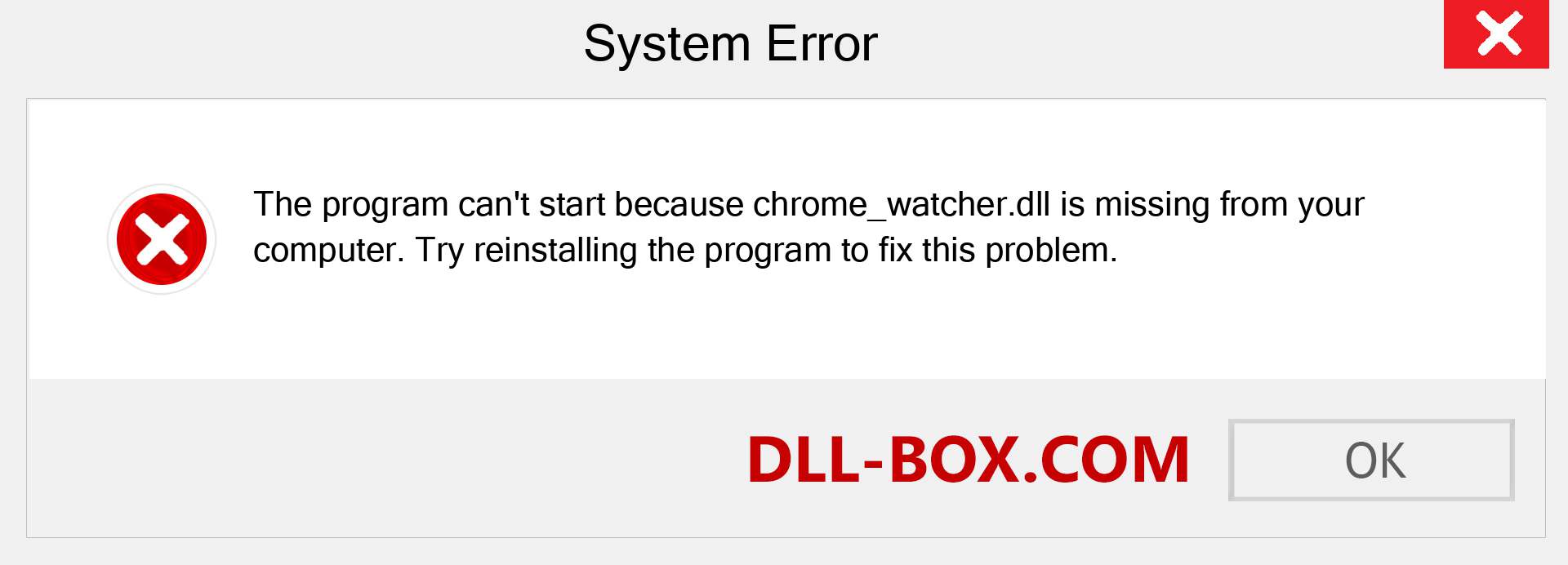  chrome_watcher.dll file is missing?. Download for Windows 7, 8, 10 - Fix  chrome_watcher dll Missing Error on Windows, photos, images